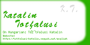 katalin totfalusi business card